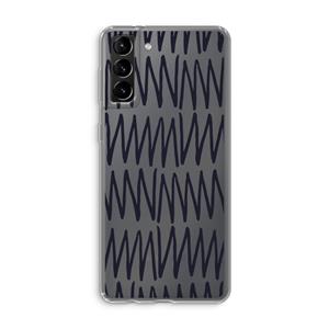 CaseCompany Marrakech Zigzag: Samsung Galaxy S21 Plus Transparant Hoesje