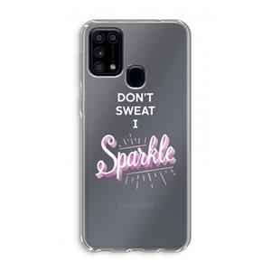 CaseCompany Sparkle quote: Samsung Galaxy M31 Transparant Hoesje