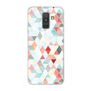 CaseCompany Gekleurde driehoekjes pastel: Samsung Galaxy A6 Plus (2018) Transparant Hoesje