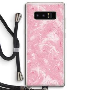 CaseCompany Abstract Painting Pink: Samsung Galaxy Note 8 Transparant Hoesje met koord