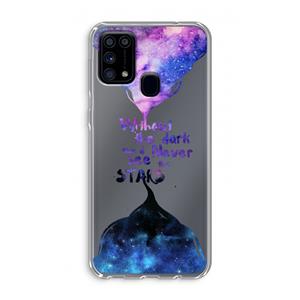 CaseCompany Stars quote: Samsung Galaxy M31 Transparant Hoesje