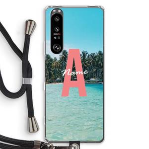 CaseCompany Pacific Dream: Sony Xperia 1 III Transparant Hoesje met koord