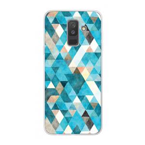 CaseCompany Gekleurde driehoekjes blauw: Samsung Galaxy A6 Plus (2018) Transparant Hoesje