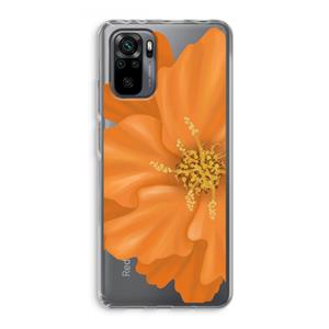 CaseCompany Orange Ellila flower: Xiaomi Redmi Note 10 Pro Transparant Hoesje