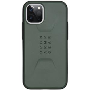 Urban Armor Gear UAG - Civilian backcover hoes - iPhone 12 Mini - Groen + Lunso Tempered Glass