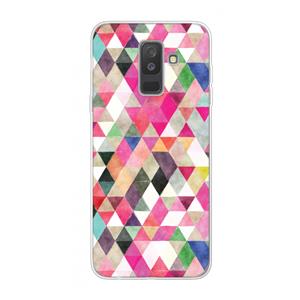 CaseCompany Gekleurde driehoekjes: Samsung Galaxy A6 Plus (2018) Transparant Hoesje