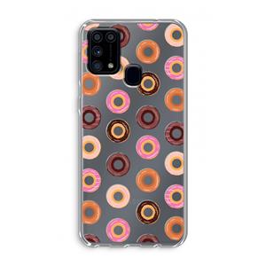 CaseCompany Donuts: Samsung Galaxy M31 Transparant Hoesje