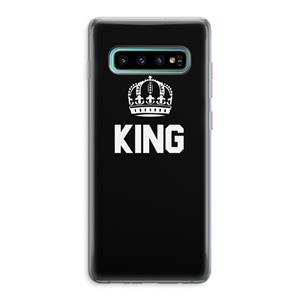CaseCompany King zwart: Samsung Galaxy S10 Plus Transparant Hoesje