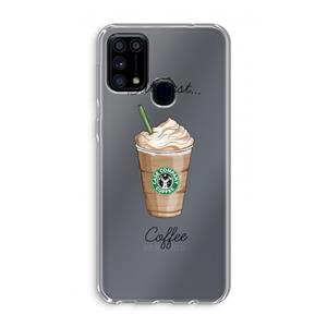 CaseCompany But first coffee: Samsung Galaxy M31 Transparant Hoesje