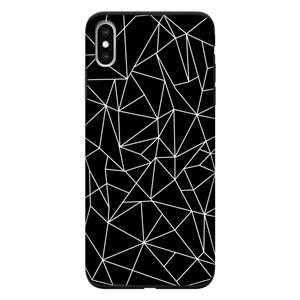 CaseCompany Geometrische lijnen wit: iPhone XS Max Tough Case