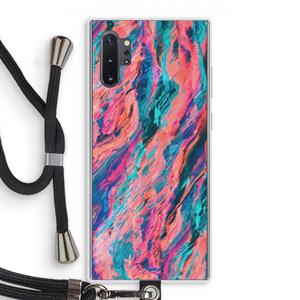 CaseCompany Electric Times: Samsung Galaxy Note 10 Plus Transparant Hoesje met koord