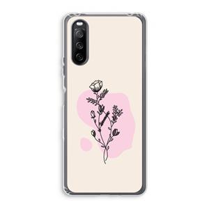 CaseCompany Roses are red: Sony Xperia 10 III Transparant Hoesje