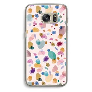 CaseCompany Terrazzo Memphis Pink: Samsung Galaxy S7 Transparant Hoesje