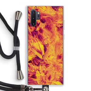CaseCompany Eternal Fire: Samsung Galaxy Note 10 Plus Transparant Hoesje met koord