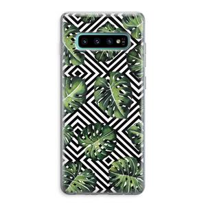CaseCompany Geometrische jungle: Samsung Galaxy S10 Plus Transparant Hoesje