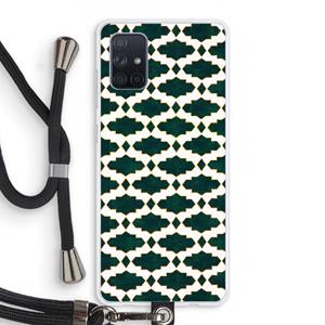 CaseCompany Moroccan tiles: Samsung Galaxy A71 Transparant Hoesje met koord
