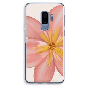 CaseCompany Pink Ellila Flower: Samsung Galaxy S9 Plus Transparant Hoesje