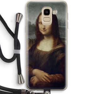 CaseCompany Mona Lisa: Samsung Galaxy J6 (2018) Transparant Hoesje met koord
