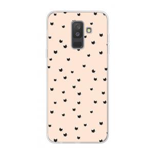 CaseCompany Kleine kattenkopjes: Samsung Galaxy A6 Plus (2018) Transparant Hoesje