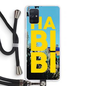 CaseCompany Habibi Majorelle : Samsung Galaxy A71 Transparant Hoesje met koord