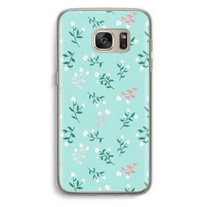 CaseCompany Small white flowers: Samsung Galaxy S7 Transparant Hoesje