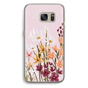 CaseCompany Painted wildflowers: Samsung Galaxy S7 Transparant Hoesje
