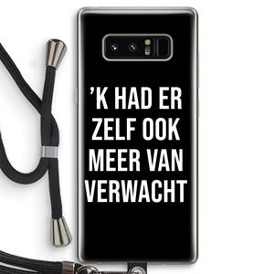 CaseCompany Meer verwacht - Zwart: Samsung Galaxy Note 8 Transparant Hoesje met koord