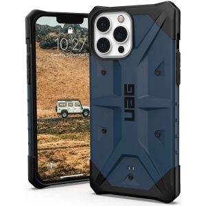 Urban Armor Gear UAG - Pathfinder backcover hoes - iPhone 13 Pro Max - Blauw + Lunso Tempered Glass