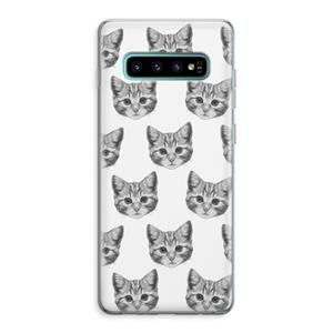 CaseCompany Kitten: Samsung Galaxy S10 Plus Transparant Hoesje
