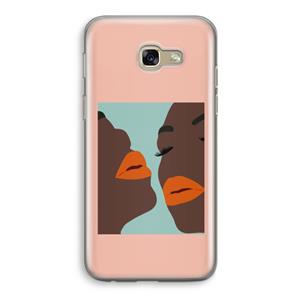 CaseCompany Orange lips: Samsung Galaxy A5 (2017) Transparant Hoesje