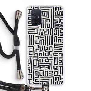 CaseCompany Moroccan Print: Samsung Galaxy A71 Transparant Hoesje met koord