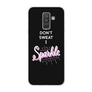 CaseCompany Sparkle quote: Samsung Galaxy A6 Plus (2018) Transparant Hoesje