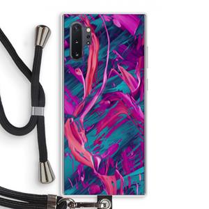 CaseCompany Pink Clouds: Samsung Galaxy Note 10 Plus Transparant Hoesje met koord