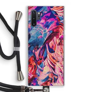 CaseCompany Pink Orchard: Samsung Galaxy Note 10 Plus Transparant Hoesje met koord