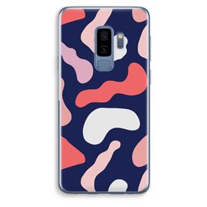 CaseCompany Memphis Shapes Pink: Samsung Galaxy S9 Plus Transparant Hoesje