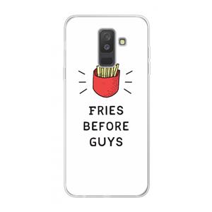 CaseCompany Fries before guys: Samsung Galaxy A6 Plus (2018) Transparant Hoesje