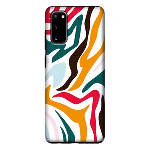 CaseCompany Colored Zebra: Samsung Galaxy S20 Tough Case