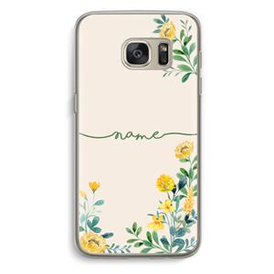CaseCompany Gele bloemen: Samsung Galaxy S7 Transparant Hoesje