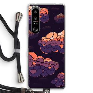 CaseCompany Patroon Wolken: Sony Xperia 1 III Transparant Hoesje met koord