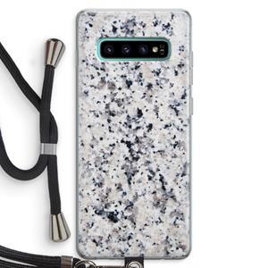 CaseCompany Gespikkelde marmer: Samsung Galaxy S10 Plus Transparant Hoesje met koord
