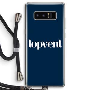 CaseCompany Topvent Navy: Samsung Galaxy Note 8 Transparant Hoesje met koord