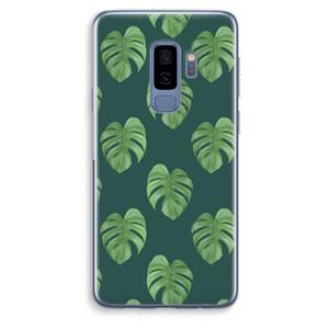 CaseCompany Monstera leaves: Samsung Galaxy S9 Plus Transparant Hoesje