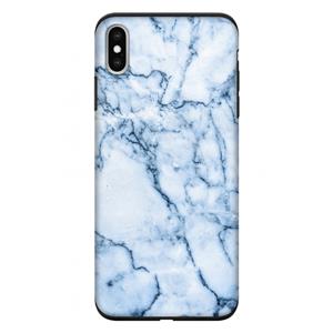 CaseCompany Blauw marmer: iPhone XS Max Tough Case