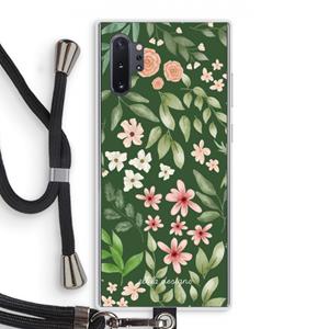CaseCompany Botanical green sweet flower heaven: Samsung Galaxy Note 10 Plus Transparant Hoesje met koord
