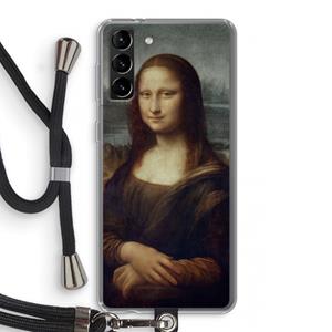 CaseCompany Mona Lisa: Samsung Galaxy S21 Plus Transparant Hoesje met koord