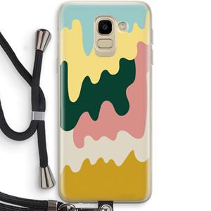 CaseCompany Baar B: Samsung Galaxy J6 (2018) Transparant Hoesje met koord