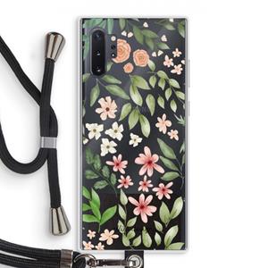 CaseCompany Botanical sweet flower heaven: Samsung Galaxy Note 10 Plus Transparant Hoesje met koord
