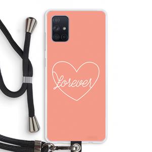 CaseCompany Forever heart: Samsung Galaxy A71 Transparant Hoesje met koord