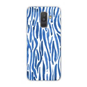 CaseCompany Blauwe nerven: Samsung Galaxy A6 Plus (2018) Transparant Hoesje