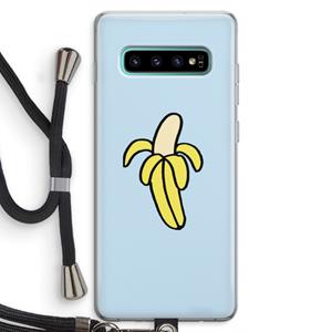 CaseCompany Banana: Samsung Galaxy S10 Plus Transparant Hoesje met koord